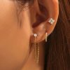 پک گوشواره سه عددی گلد 004